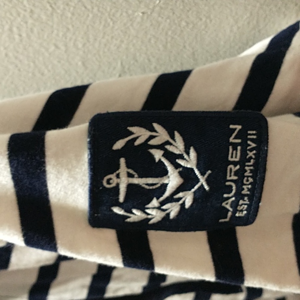 Ralph Lauren Navy & White Zip Up Hoodie - Picture 4 of 6